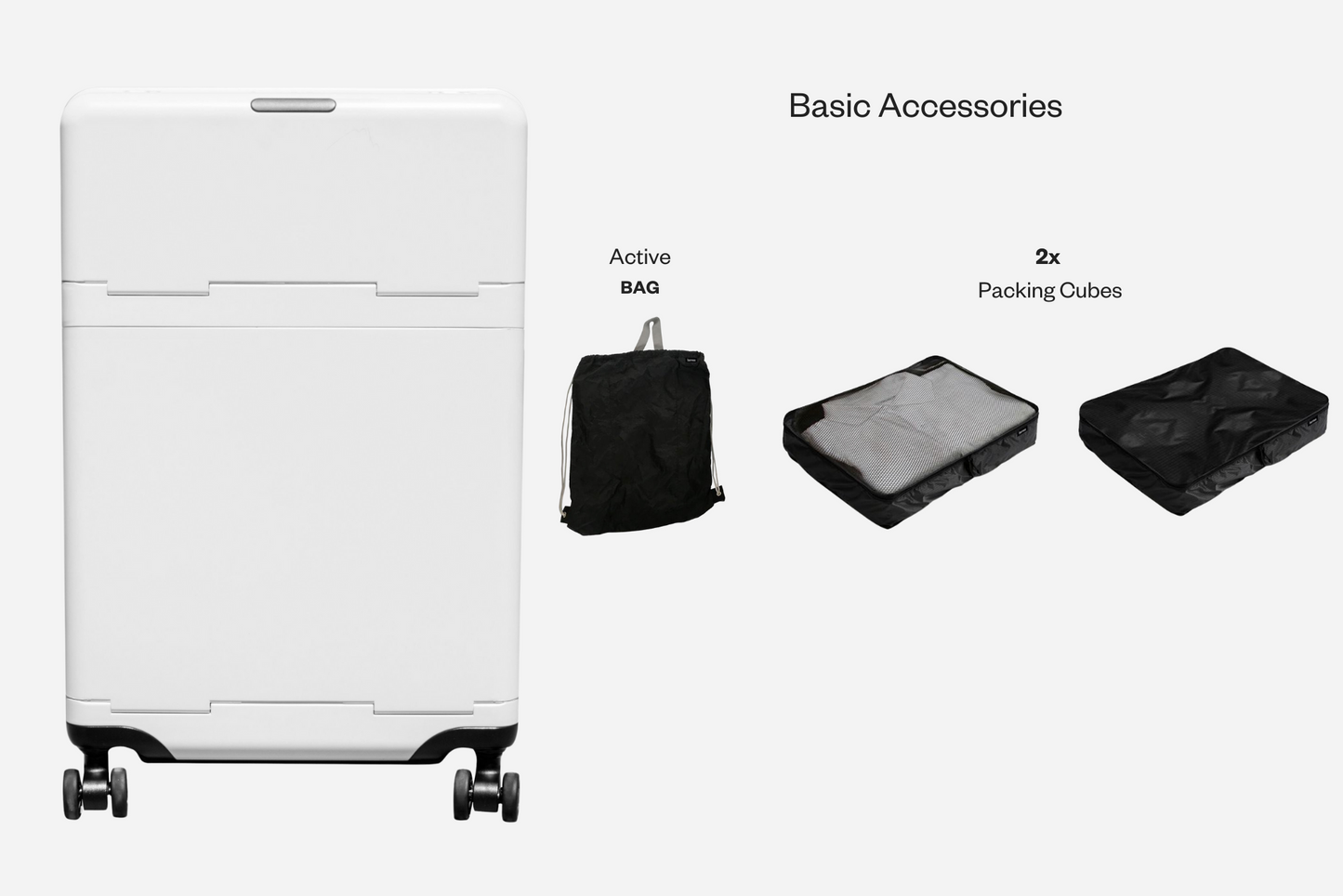 Cloud White Carry-On Case - With Basic Accessories